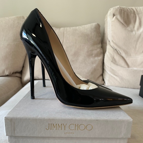 Jimmy Choo Anouk black patent size 38 - Picture 1 of 3